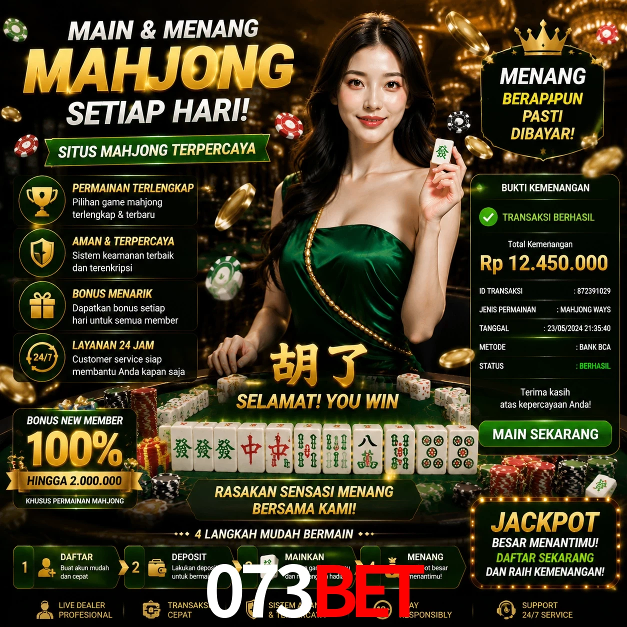 Ganhar e sacar na 073bet